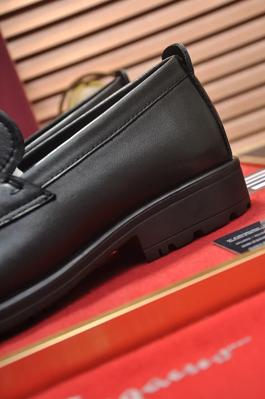 Men's shoes 💰500💶[Ferragamo/Ferragamo] The latest model in the counter. Original imported open-sided high-quality cowhide hand-woven + imported 🐂 cowhide + original luxury metal buckle + original combination outsole. Comparison without pressure 38--44🎉